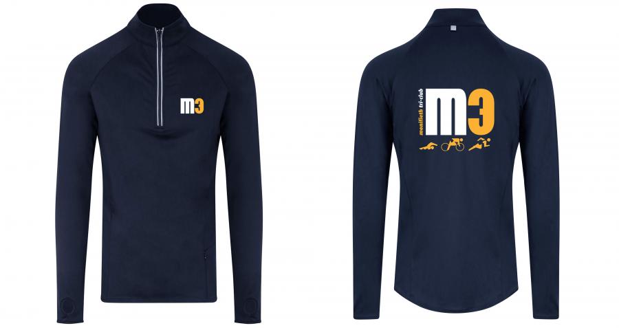Monifieth Tri Club 1/2 Zip Cool Top - Unisex - With back print