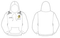 CUBS Zipped Hoodie With Shoulder Pattern