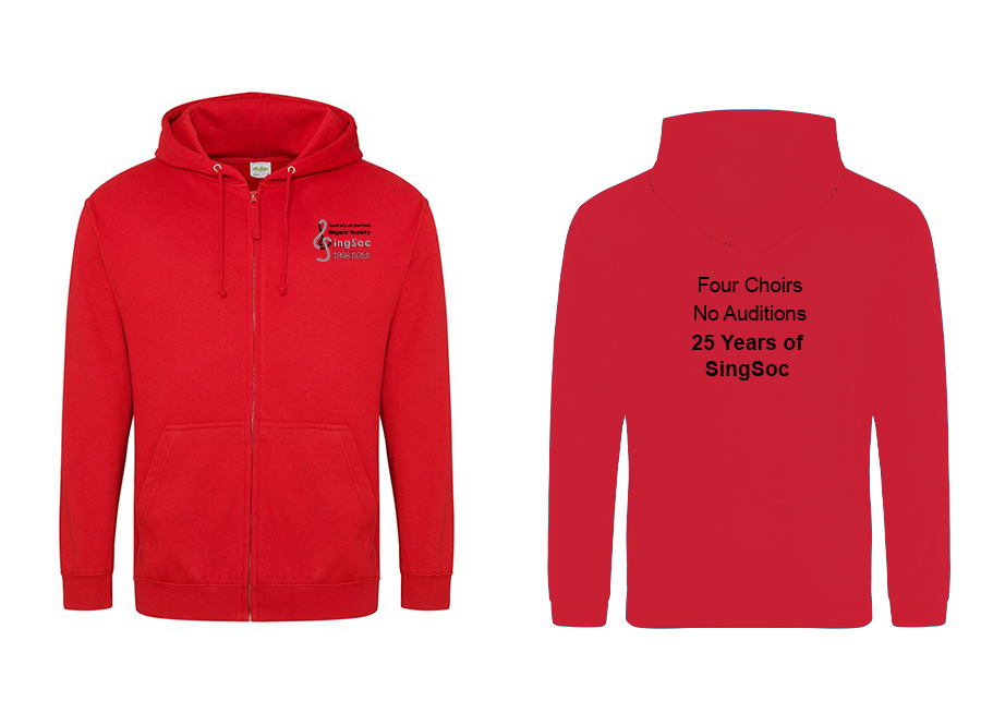 Sheffield Singers Society - 25th Anniversary Zipped Hoodie