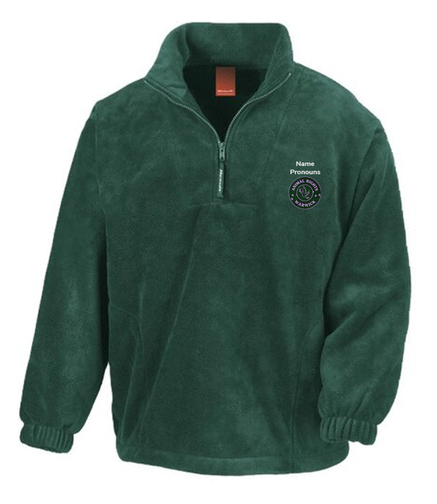 Animal Rights Quarter Zip Fleece