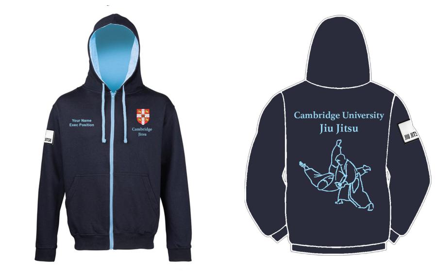 Cambridge Jitsu Zipped Hoody - Male Print