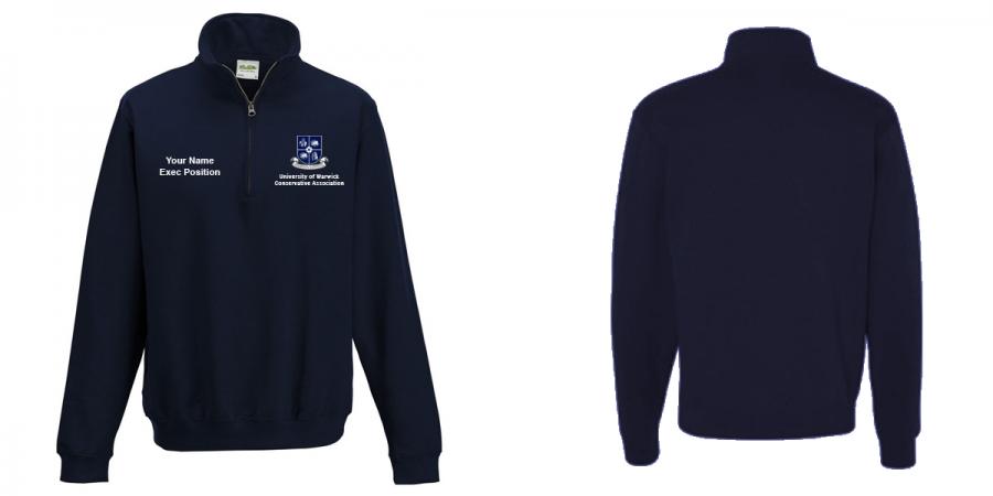 Warwick Conservatives 1/4 Zipped Sweatshirt