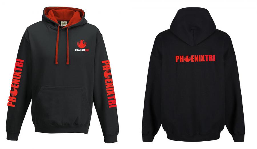 Phoenix Tri - Hoodie (Black/Red)