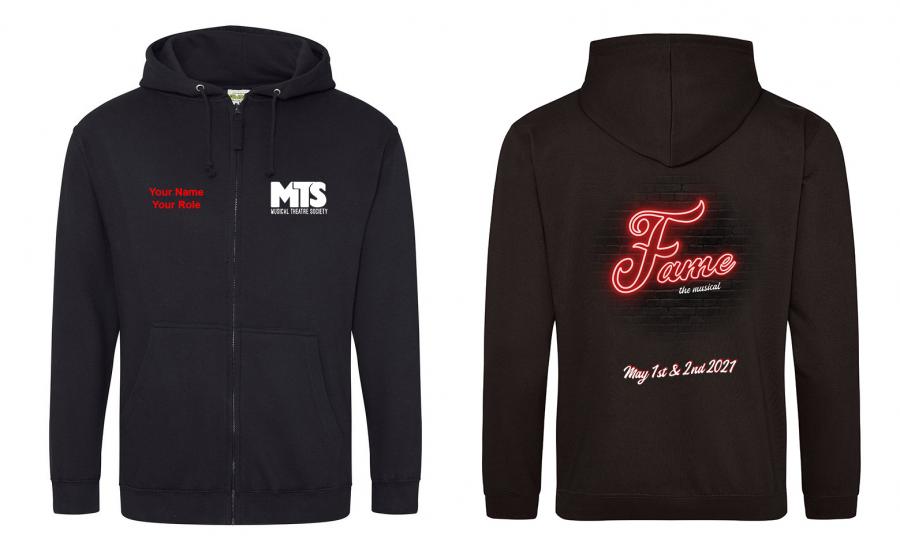 RHUL MTS Fame - Zipped Hoodie