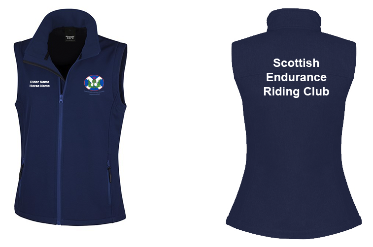SERC Championships Ladies Softshell Bodywarmer - Printed Back
